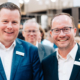 Manufakturen-Blog: Dr. Christopher Heinemann (r.) und Michael Hohoff von Manufactum während der Eröffnung des "Warenhauses" in Bremen (Foto: manufactum/Jonas Ginter für Wigmar Bressel)