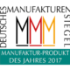 Siegel Manufaktur-Produkt des Jahres 2017 (Grafik: Deutsche Manufakturen e. V. / Peter Sieber)