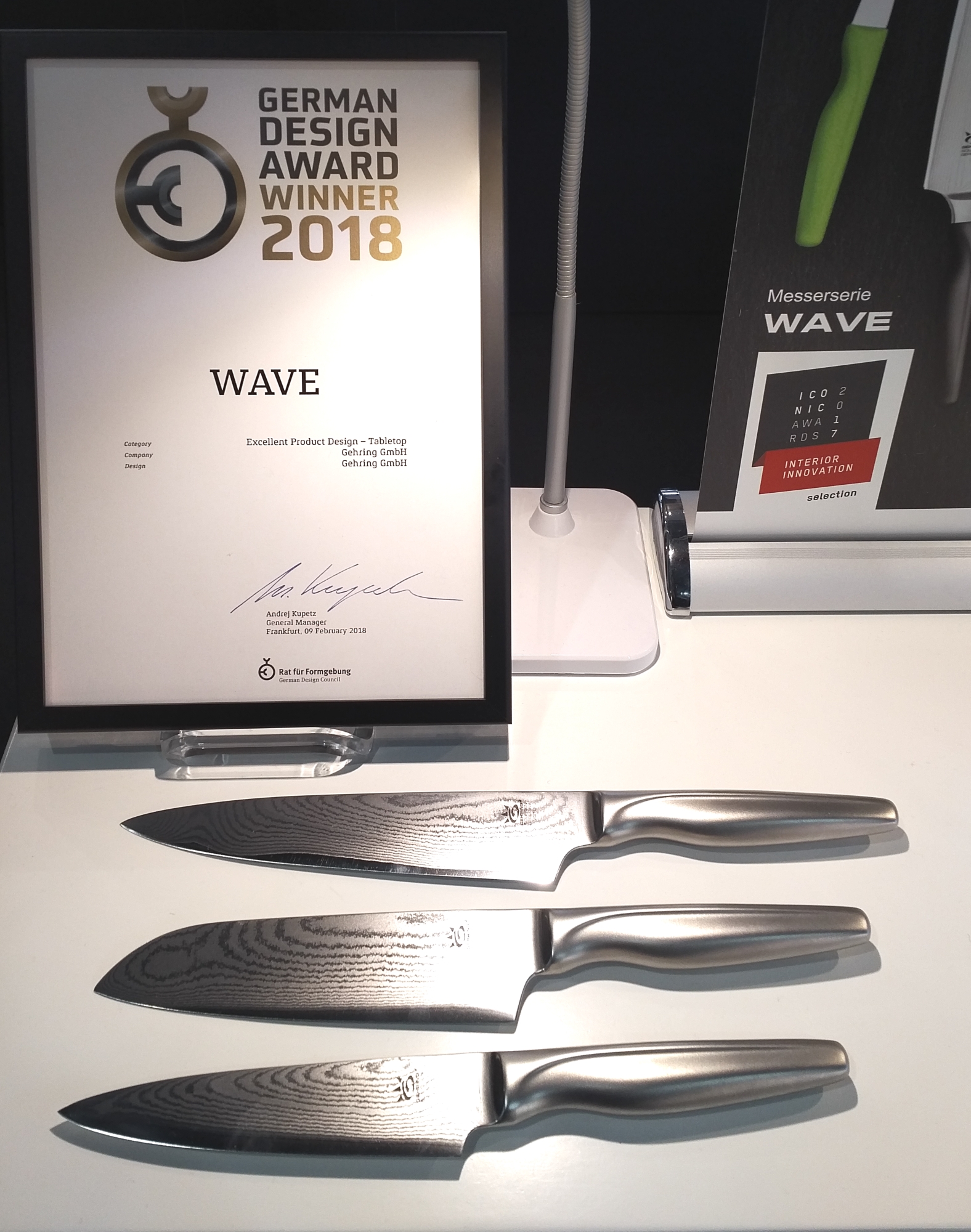 Manufakturen-Blog: Gehrings Messerserie "Wave" gewann den German Design Award 2018 (Foto: Wigmar Bressel)