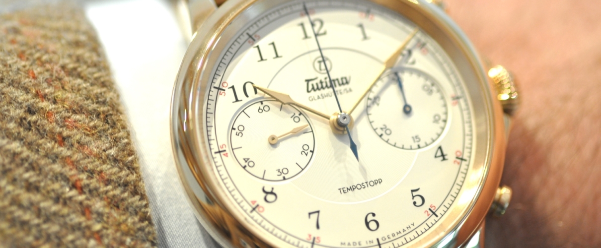 Manufakturen-Blog: Der Verband Deutsche Manufakturen zeichnet die Uhrenmanufaktur Tutima als 'Manufaktur des Jahres 2018' aus - hier im Foto die neue Uhr 'Tempostopp' (Foto: Wigmar Bressel)