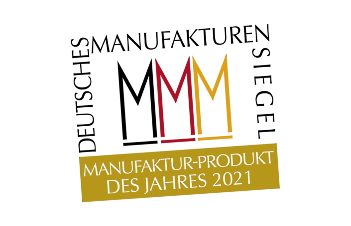 Manufakturen-Blog: Siegel des Wettbewerbs zum 'Manufaktur-Produkt des Jahres 2021' (Grafik: Wigmar Bressel)