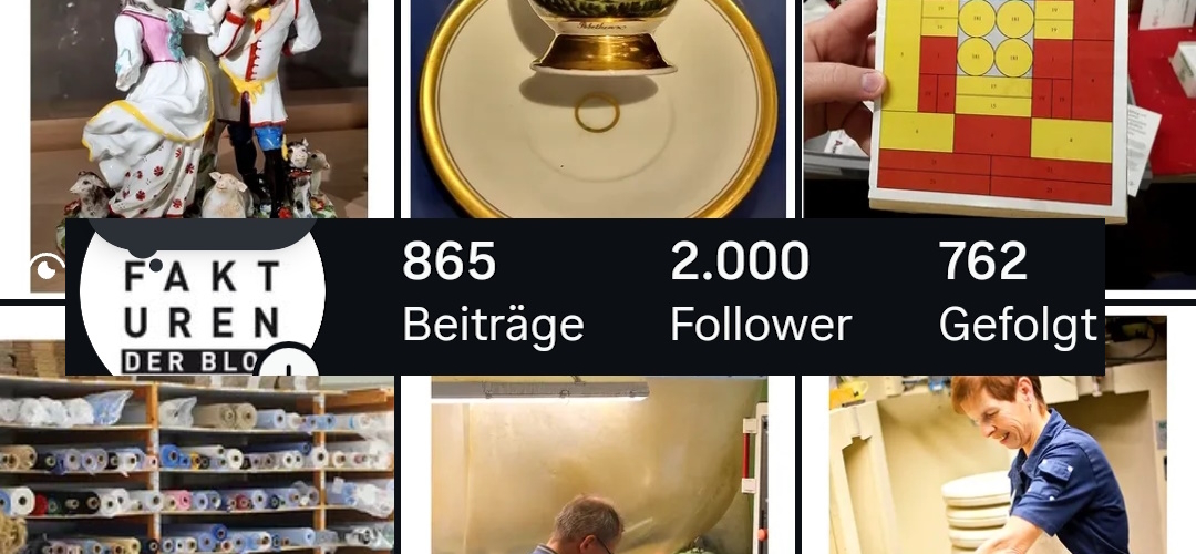 Manufakturen-Blog: 865 Beiträge, 2000 Follower - Screenshot vom Instagram-Jubiläum am 20. Juli 2026 (Foto: Wigmar Bressel)